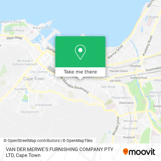 VAN DER MERWE'S FURNISHING COMPANY PTY LTD map