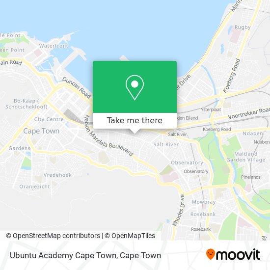 Ubuntu Academy Cape Town map