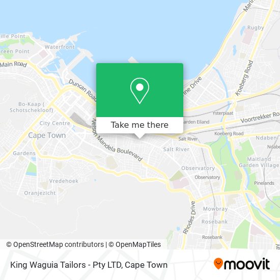 King Waguia Tailors - Pty LTD map