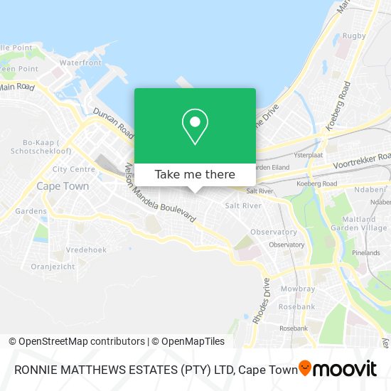 RONNIE MATTHEWS ESTATES (PTY) LTD map