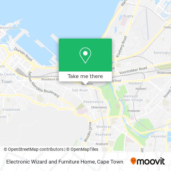 Electronic Wizard and Furniture Home map