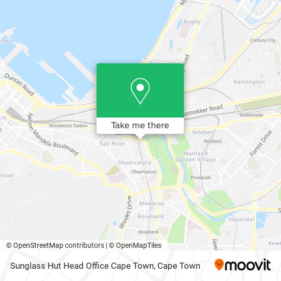 Sunglass Hut Head Office Cape Town map
