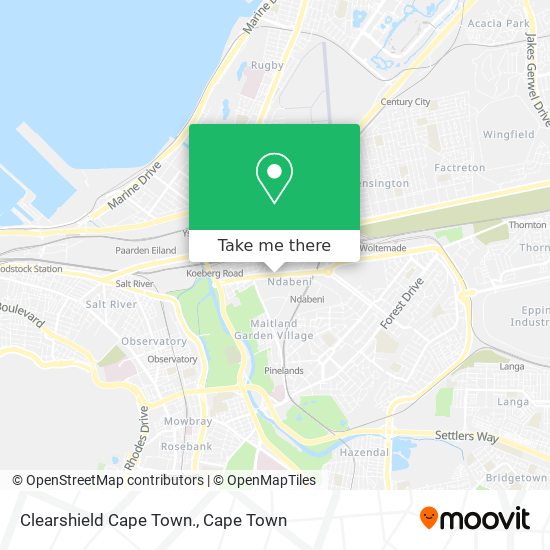 Clearshield Cape Town. map