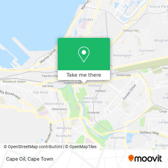 Cape Oil map