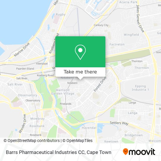 Barrs Pharmaceutical Industries CC map
