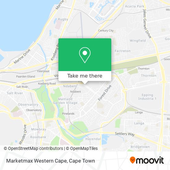 Marketmax Western Cape map