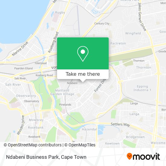 Ndabeni Business Park map