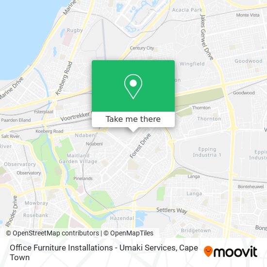 Office Furniture Installations - Umaki Services map