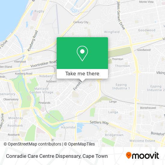Conradie Care Centre Dispensary map