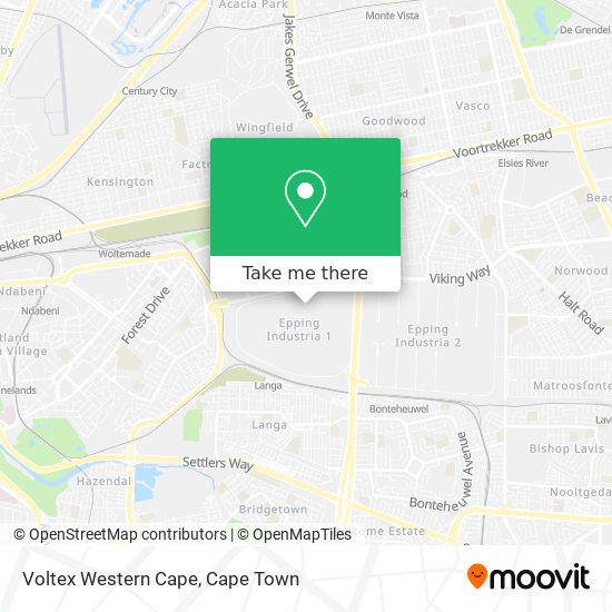 Voltex Western Cape map