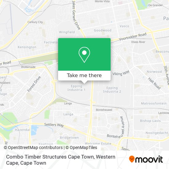 Combo Timber Structures Cape Town, Western Cape map