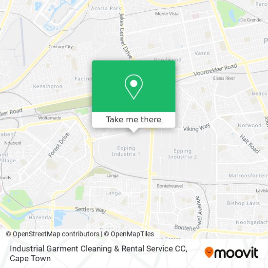 Industrial Garment Cleaning & Rental Service CC map