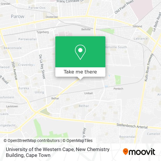 University of the Western Cape, New Chemistry Building map