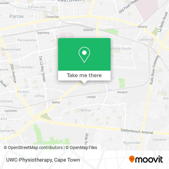 UWC-Physiotherapy map