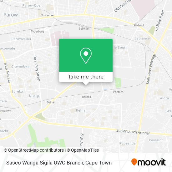 Sasco Wanga Sigila UWC Branch map