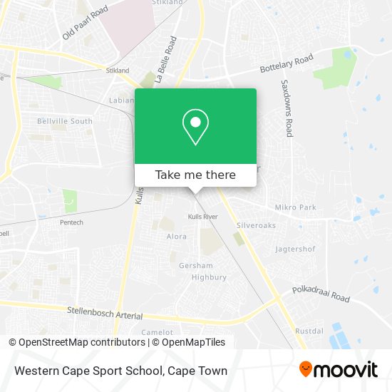 Western Cape Sport School map