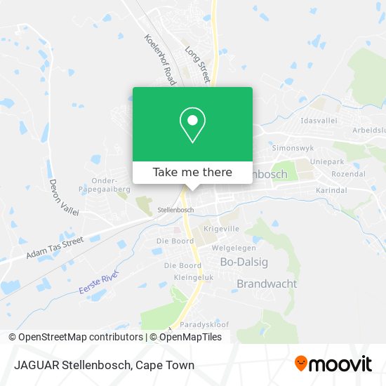 JAGUAR Stellenbosch map