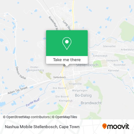 Nashua Mobile Stellenbosch map