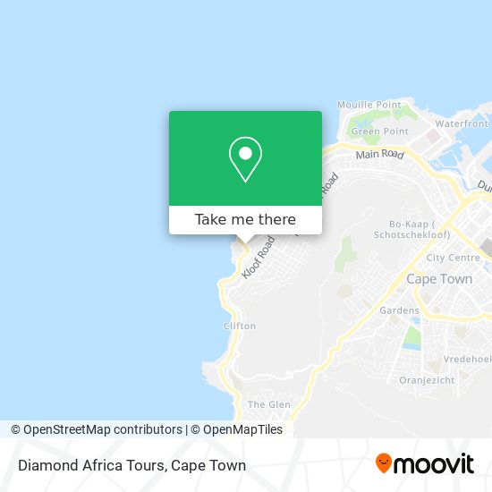 Diamond Africa Tours map