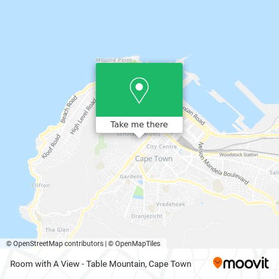 Room with A View - Table Mountain map