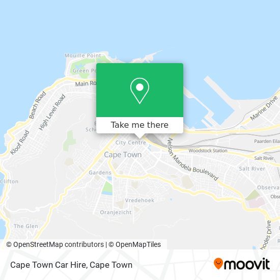 Cape Town Car Hire map