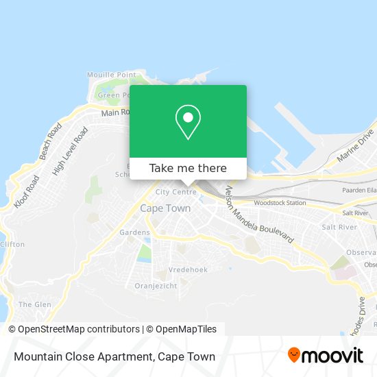 Mountain Close Apartment map