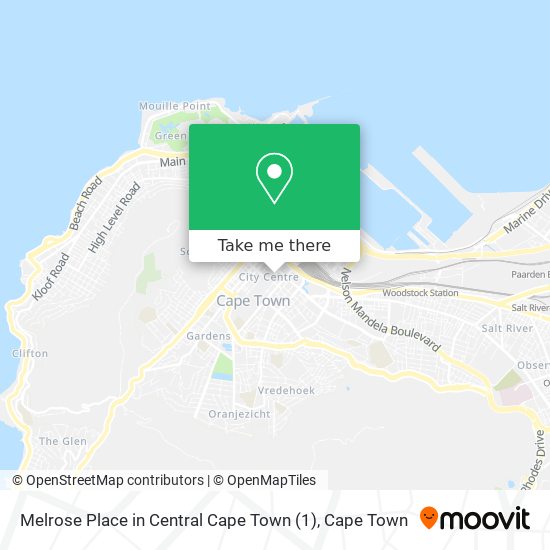 Melrose Place in Central Cape Town (1) map