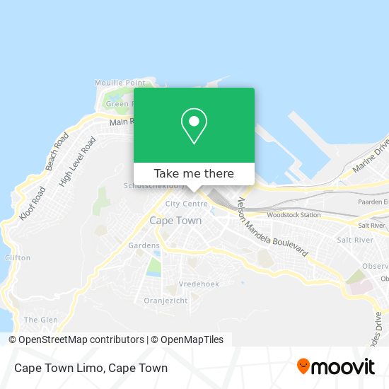Cape Town Limo map