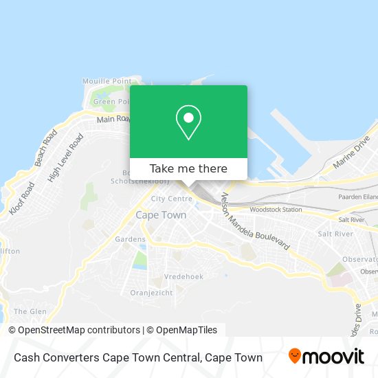 Cash Converters Cape Town Central map
