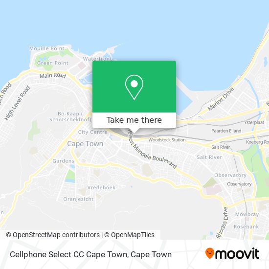 Cellphone Select CC Cape Town map