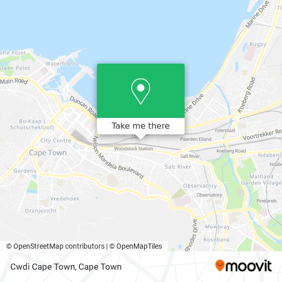 Cwdi Cape Town map