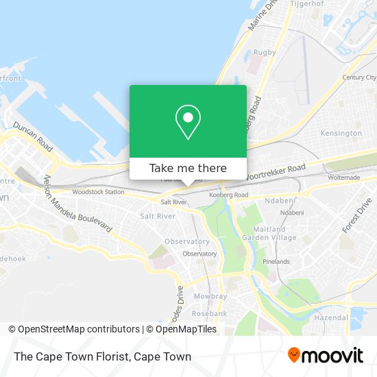 The Cape Town Florist map