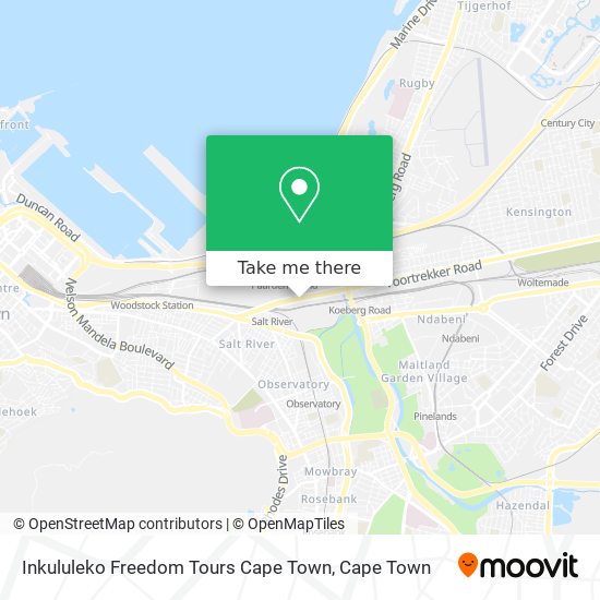 Inkululeko Freedom Tours Cape Town map