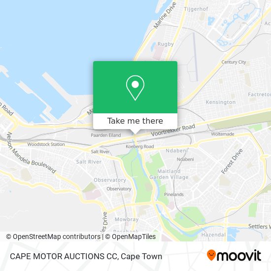 CAPE MOTOR AUCTIONS CC map