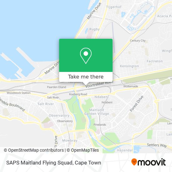 SAPS Maitland Flying Squad map