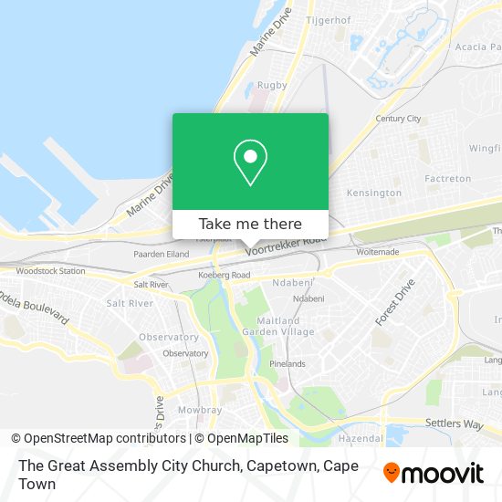 The Great Assembly City Church, Capetown map