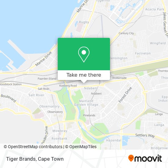Tiger Brands map