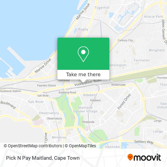 Pick N Pay Maitland map