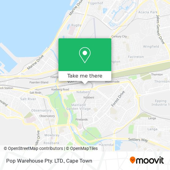 Pop Warehouse Pty. LTD. map