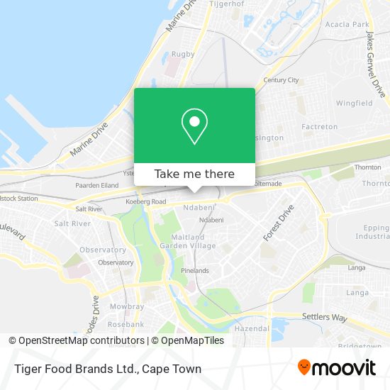 Tiger Food Brands Ltd. map