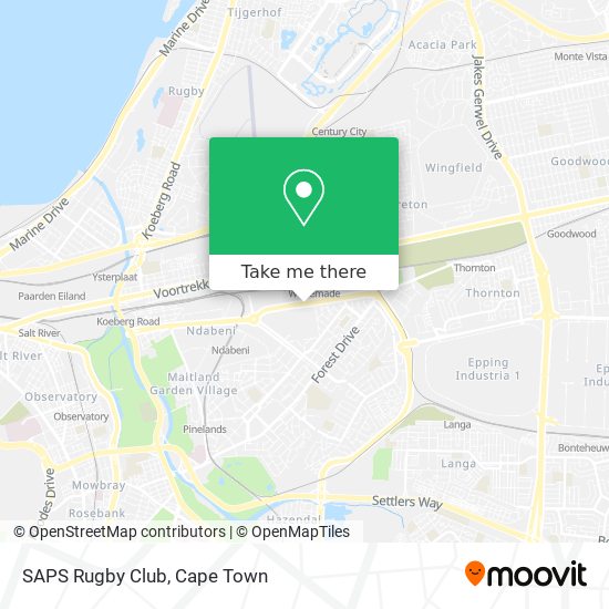 SAPS Rugby Club map