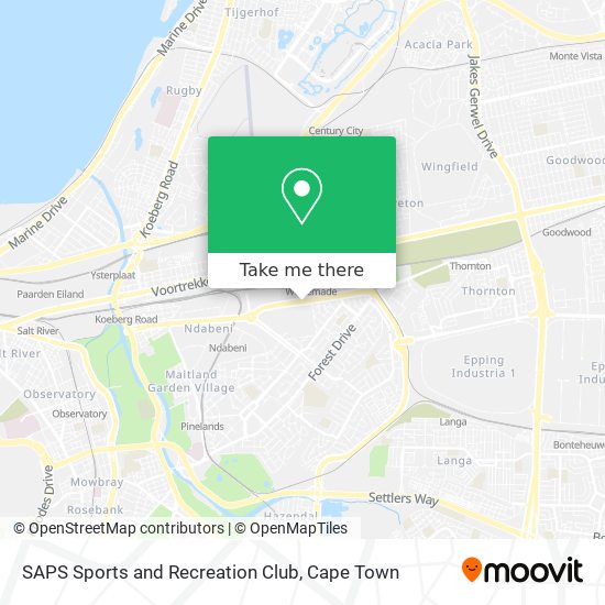 SAPS Sports and Recreation Club map