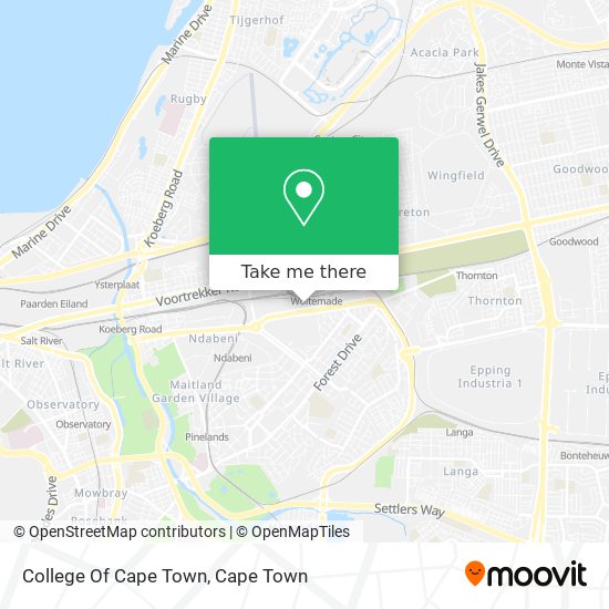College Of Cape Town map