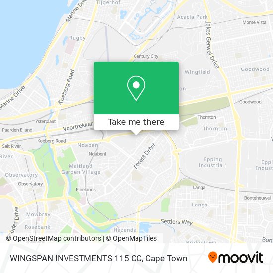 WINGSPAN INVESTMENTS 115 CC map