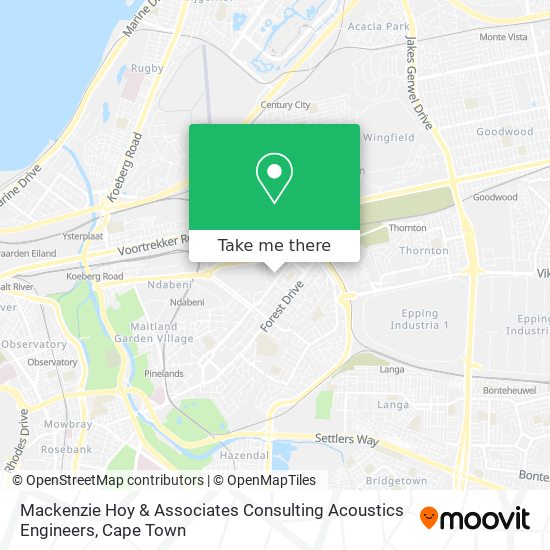 Mackenzie Hoy & Associates Consulting Acoustics Engineers map