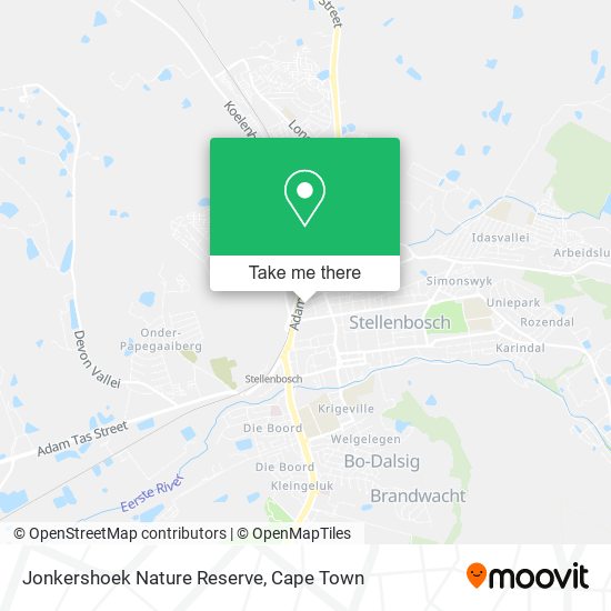 Jonkershoek Nature Reserve map