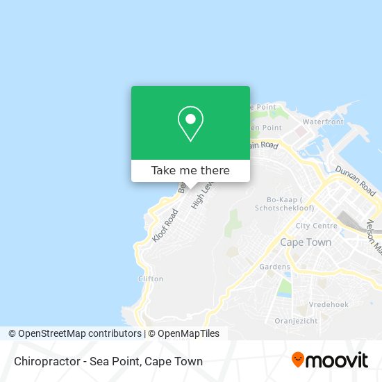 Chiropractor - Sea Point map