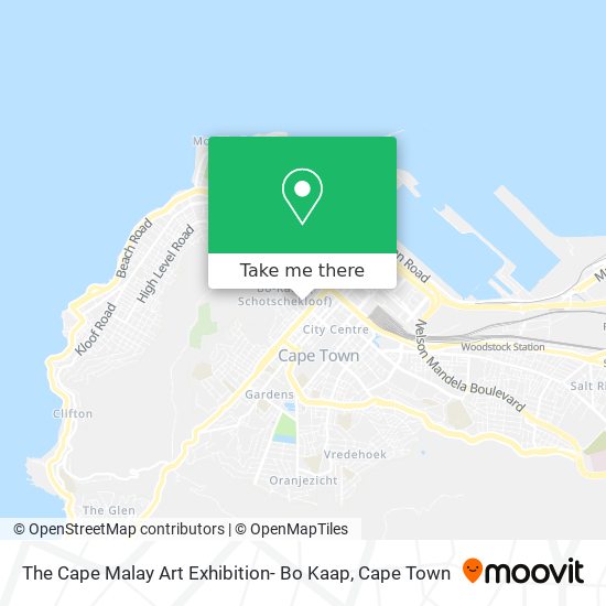 The Cape Malay Art Exhibition- Bo Kaap map