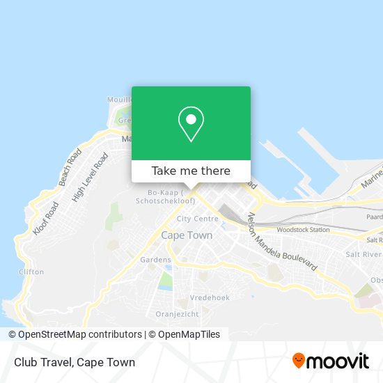 Club Travel map