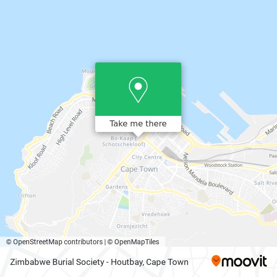 Zimbabwe Burial Society - Houtbay map